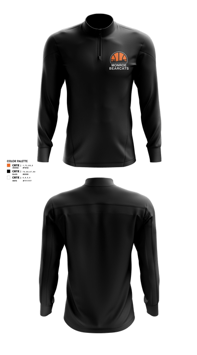 Monroe High School Basketball 86135082 Quarter Zip Jacket - 4