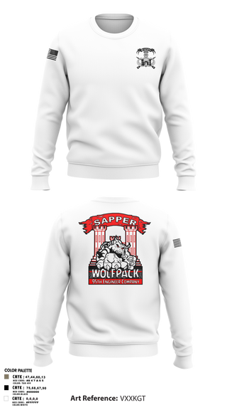 Crew Neck Sweatshirt, 95TH CEC-I, Army, Teamtime, Team time, sublimation, custom sports apparel, team uniforms, spirit wear, spiritwear, sports uniforms, custom shirts, team store, custom team store, fundraiser sports, apparel fundraiser