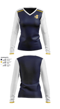 Walled Lake Central Gymnastics 93102684 Women's Long Sleeve V-neck Shirt -1 1