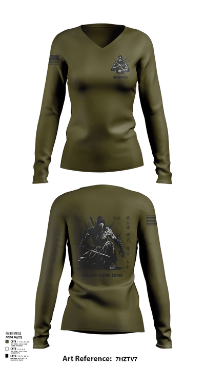 USANEC- Camp Zama, 78th Signal Battalion 94772078 Women's Long Sleeve V-neck Shirt - 145