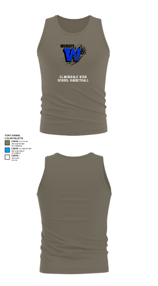 Tank Top, Clarksdale High School Basketball, Men's Basketball, Teamtime, Team time, sublimation, custom sports apparel, team uniforms, spirit wear, spiritwear, sports uniforms, custom shirts, team store, custom team store, fundraiser sports, apparel fundraiser