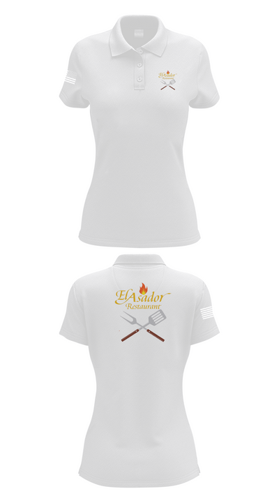 El Asador Restaurant 13570745 Women's Short Sleeve Performance Polo  - 17