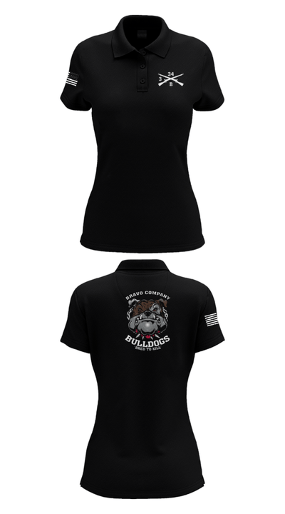 B/3-34 Bulldogs 76121406 Women's Short Sleeve Performance Polo  - 35