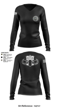 Raleigh Police Bomb Squad 92795368 Women's Long Sleeve V-neck Shirt -1 2