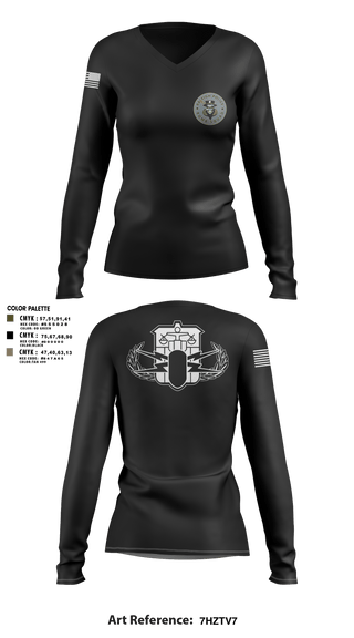 Womens Long Sleeve Vneck Shirt 1, Raleigh Police Bomb Squad, Police, Teamtime, Team time, sublimation, custom sports apparel, team uniforms, spirit wear, spiritwear, sports uniforms, custom shirts, team store, custom team store, fundraiser sports, apparel fundraiser
