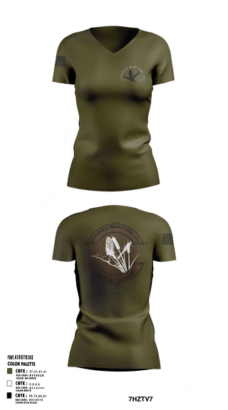 Womens Short Sleeve Vneck Shirt, Crooked Wing Fowl Co., , Teamtime, Team time, sublimation, custom sports apparel, team uniforms, spirit wear, spiritwear, sports uniforms, custom shirts, team store, custom team store, fundraiser sports, apparel fundraiser