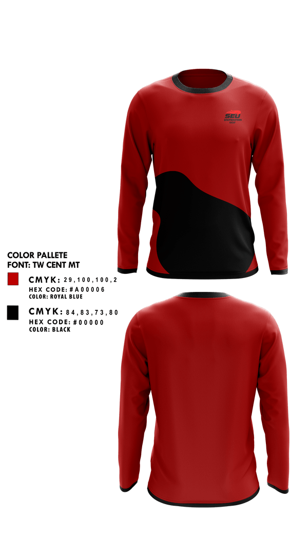 Long Sleeve Performance Shirt, Southeastern University Golf, Golf, Teamtime, Team time, sublimation, custom sports apparel, team uniforms, spirit wear, spiritwear, sports uniforms, custom shirts, team store, custom team store, fundraiser sports, apparel fundraiser