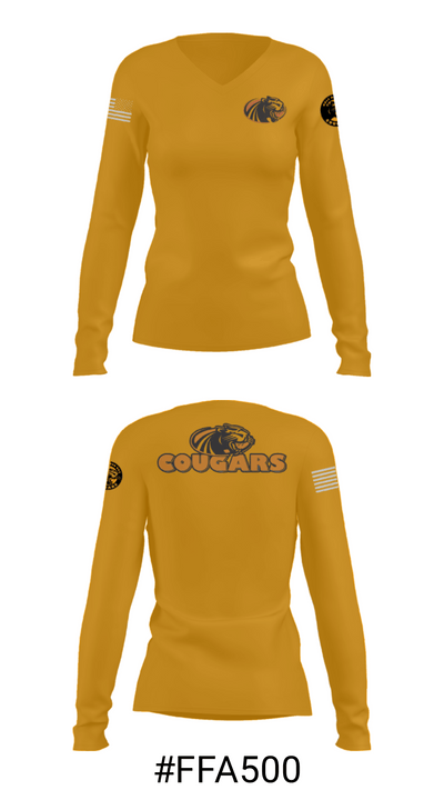 Half Moon Bay High School Tennis 37910958 Women's Long Sleeve V-neck Shirt - 29