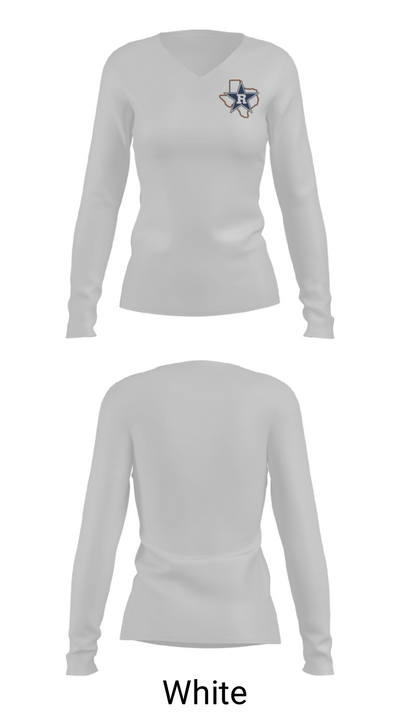 Riverside High School Cheer 22788158 Women's Long Sleeve V-neck Shirt - 16