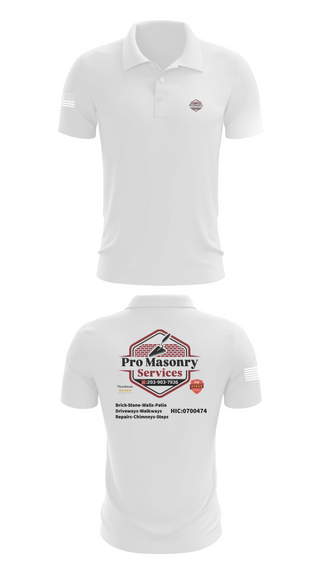 Short Sleeve Performance Polo, Pro Masonry Services LLC, , Teamtime, Team time, sublimation, custom sports apparel, team uniforms, spirit wear, spiritwear, sports uniforms, custom shirts, team store, custom team store, fundraiser sports, apparel fundraiser