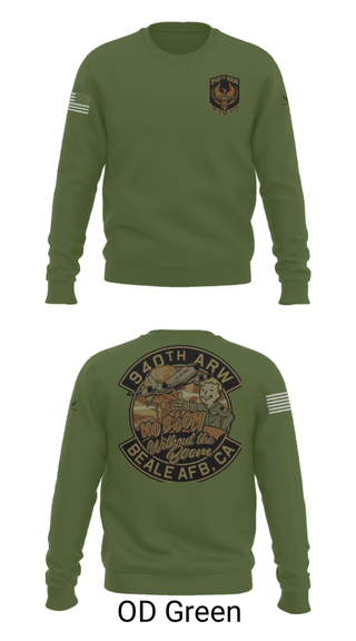 Crew Neck Sweatshirt, 940 Air Refueling Wing, , Teamtime, Team time, sublimation, custom sports apparel, team uniforms, spirit wear, spiritwear, sports uniforms, custom shirts, team store, custom team store, fundraiser sports, apparel fundraiser