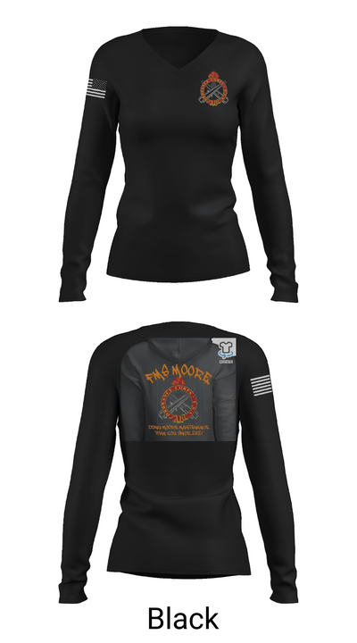 FMS Moore 83066116 Women's Long Sleeve V-neck Shirt -1 37