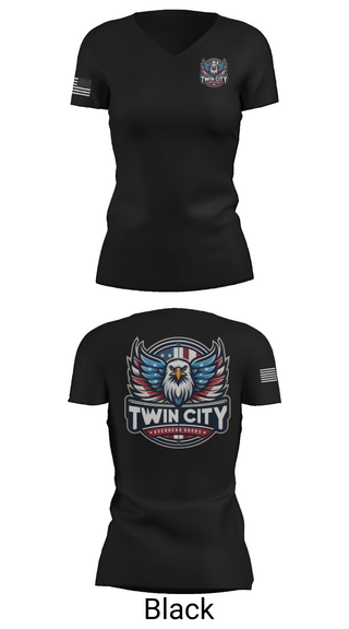 Womens Short Sleeve Vneck Shirt, Twin City Overhead Door, , Teamtime, Team time, sublimation, custom sports apparel, team uniforms, spirit wear, spiritwear, sports uniforms, custom shirts, team store, custom team store, fundraiser sports, apparel fundraiser