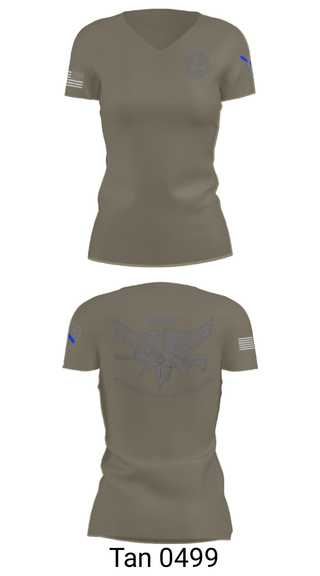 Women's Short Sleeve Vneck Shirt, Special Reaction Team, Marines, Teamtime, Team time, sublimation, custom sports apparel, team uniforms, spirit wear, spiritwear, sports uniforms, custom shirts, team store, custom team store, fundraiser sports, apparel fundraiser
