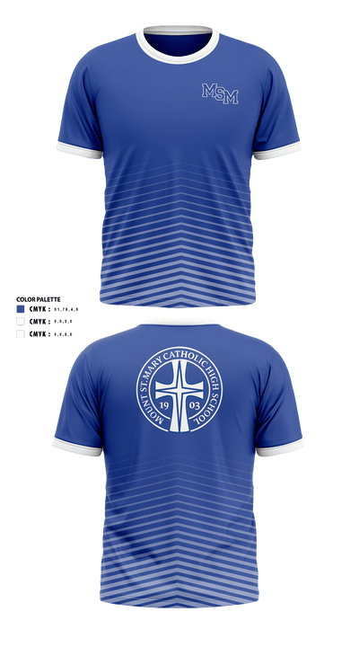 Mount St. Mary Catholic School Cross Country 34367170 Short Sleeve Performance Shirt - 50