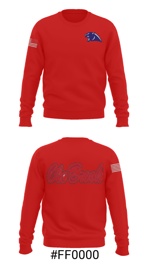 Crew Neck Sweatshirt, Brookhaven High School Track, Track & Field, Teamtime, Team time, sublimation, custom sports apparel, team uniforms, spirit wear, spiritwear, sports uniforms, custom shirts, team store, custom team store, fundraiser sports, apparel fundraiser