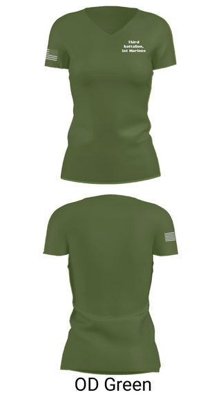 Women's Short Sleeve Vneck Shirt, Third battalion, 1st Marines, Marines, Teamtime, Team time, sublimation, custom sports apparel, team uniforms, spirit wear, spiritwear, sports uniforms, custom shirts, team store, custom team store, fundraiser sports, apparel fundraiser