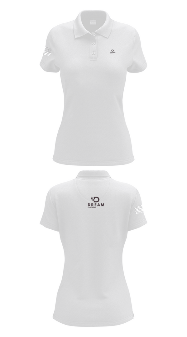 Womens Short Sleeve Performance Polo, Dream Flooring, , Teamtime, Team time, sublimation, custom sports apparel, team uniforms, spirit wear, spiritwear, sports uniforms, custom shirts, team store, custom team store, fundraiser sports, apparel fundraiser
