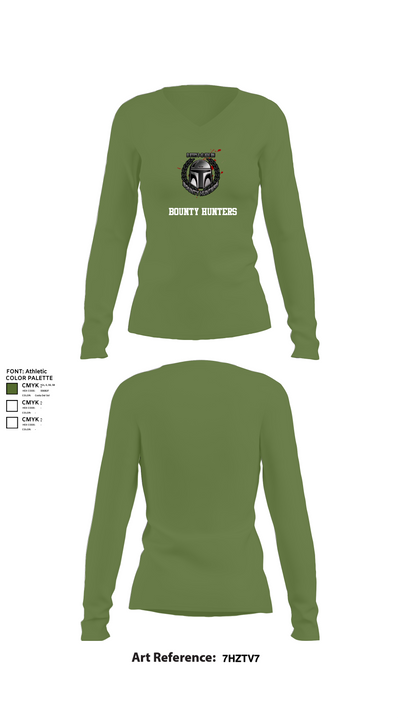 Bounty hunters 46936417 Women's Long Sleeve V-neck Shirt - 42