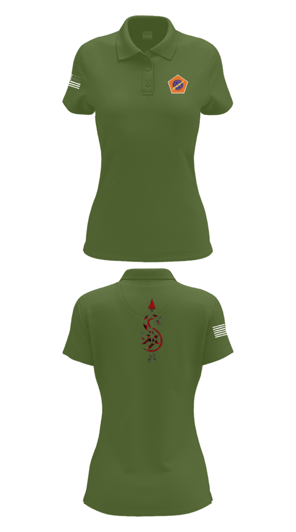 Women's Short Sleeve Performance Polo, 98th Expeditionary Signal Battalion, Army, Teamtime, Team time, sublimation, custom sports apparel, team uniforms, spirit wear, spiritwear, sports uniforms, custom shirts, team store, custom team store, fundraiser sports, apparel fundraiser