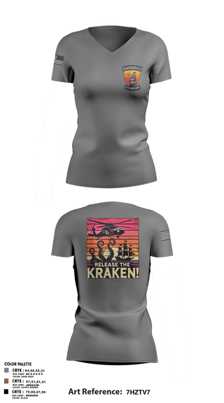 Womens Short Sleeve Vneck Shirt, A/2135th GSAB “SMUGGLERS”, Army, Teamtime, Team time, sublimation, custom sports apparel, team uniforms, spirit wear, spiritwear, sports uniforms, custom shirts, team store, custom team store, fundraiser sports, apparel fundraiser