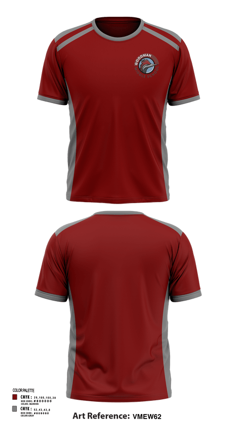 Short Sleeve Performance Shirt, Goodman Middle School Soccer, Men's Soccer, Teamtime, Team time, sublimation, custom sports apparel, team uniforms, spirit wear, spiritwear, sports uniforms, custom shirts, team store, custom team store, fundraiser sports, apparel fundraiser