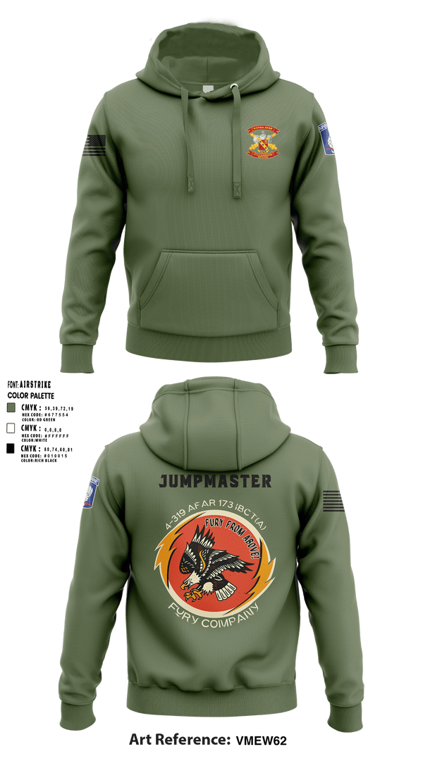 Hoodie, FCO 4-319 AFAR, 173 IBCT(A), Army, Teamtime, Team time, sublimation, custom sports apparel, team uniforms, spirit wear, spiritwear, sports uniforms, custom shirts, team store, custom team store, fundraiser sports, apparel fundraiser