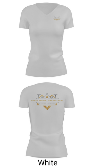 Womens Short Sleeve Vneck Shirt, Curtis Property Management, , Teamtime, Team time, sublimation, custom sports apparel, team uniforms, spirit wear, spiritwear, sports uniforms, custom shirts, team store, custom team store, fundraiser sports, apparel fundraiser