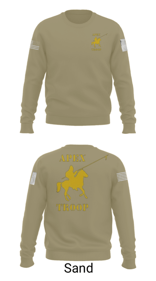 Crew Neck Sweatshirt, Alpha Troop, 1-221 CAV, National Guard, Teamtime, Team time, sublimation, custom sports apparel, team uniforms, spirit wear, spiritwear, sports uniforms, custom shirts, team store, custom team store, fundraiser sports, apparel fundraiser