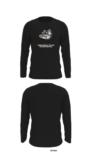 Long Sleeve Performance Shirt, Durham School of the Arts Bulldogs Basketball, Men's Basketball, Teamtime, Team time, sublimation, custom sports apparel, team uniforms, spirit wear, spiritwear, sports uniforms, custom shirts, team store, custom team store, fundraiser sports, apparel fundraiser