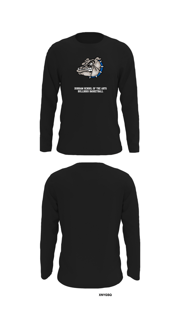 Long Sleeve Performance Shirt, Durham School of the Arts Bulldogs Basketball, Men's Basketball, Teamtime, Team time, sublimation, custom sports apparel, team uniforms, spirit wear, spiritwear, sports uniforms, custom shirts, team store, custom team store, fundraiser sports, apparel fundraiser
