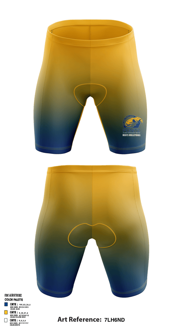 Men's Compression Shorts, David H Ponitz Career Technology Center Volleyball, Men's Volleyball, Teamtime, Team time, sublimation, custom sports apparel, team uniforms, spirit wear, spiritwear, sports uniforms, custom shirts, team store, custom team store, fundraiser sports, apparel fundraiser