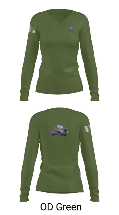 617th Transportation Company 2064597 Women's Long Sleeve V-neck Shirt - 57