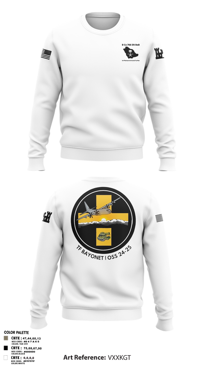 B Co 766 EN BeB 1st Platoon Armored Turtles Crew Neck Sweatshirt - 2