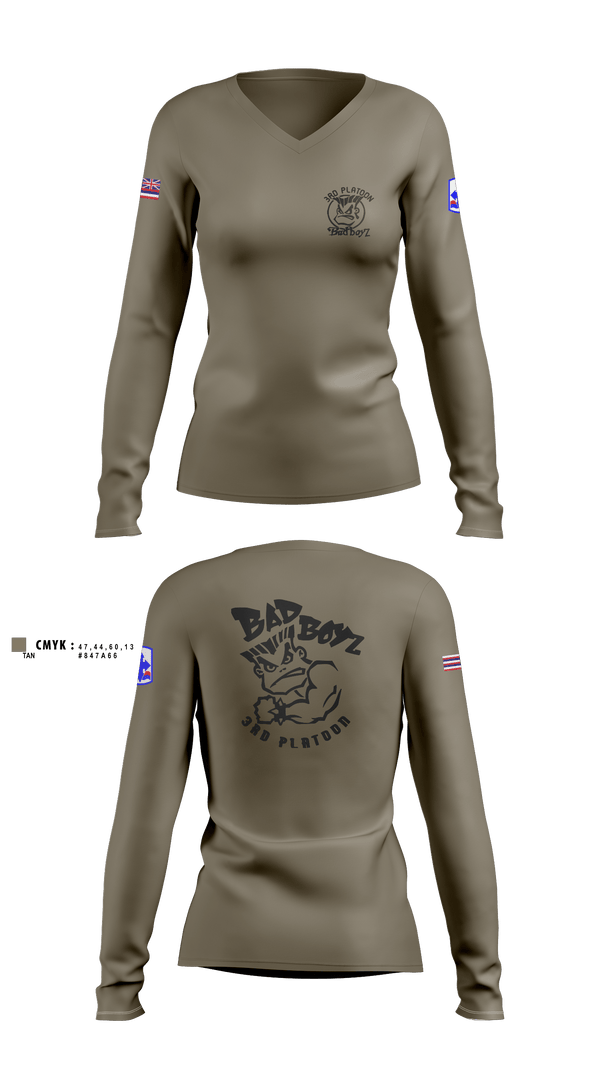 Womens Long Sleeve Vneck Shirt, Ewok dismount3rd PLT Bad BoysBad boyz3rd PLT Bad BoysBad Boiiz3rd PLT Bad BoysPT Bad Boiiz3rd PLT Bad BoysBlue Ewok, , Teamtime, Team time, sublimation, custom sports apparel, team uniforms, spirit wear, spiritwear, sports uniforms, custom shirts, team store, custom team store, fundraiser sports, apparel fundraiser