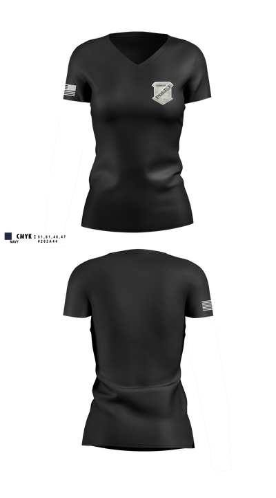 Swampscott Police 55581807 Women's Short Sleeve V-neck Shirt - 5