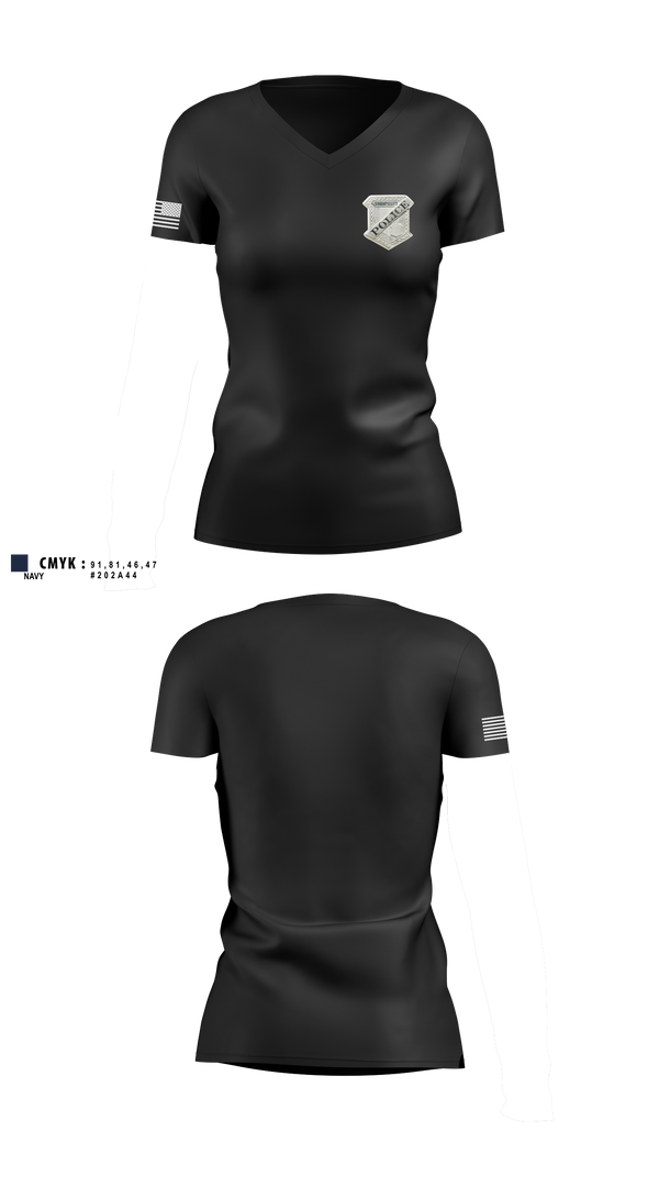 Womens Short Sleeve Vneck Shirt, Swampscott Police, Police, Teamtime, Team time, sublimation, custom sports apparel, team uniforms, spirit wear, spiritwear, sports uniforms, custom shirts, team store, custom team store, fundraiser sports, apparel fundraiser