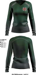 Peeks Performance 2547654 Women's Long Sleeve V-neck Shirt - 1