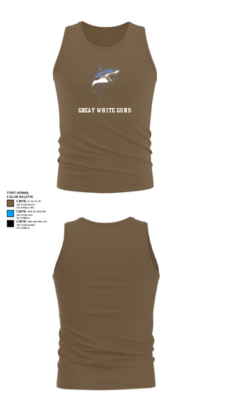 Tank Top, Great white guns, Marines, Teamtime, Team time, sublimation, custom sports apparel, team uniforms, spirit wear, spiritwear, sports uniforms, custom shirts, team store, custom team store, fundraiser sports, apparel fundraiser