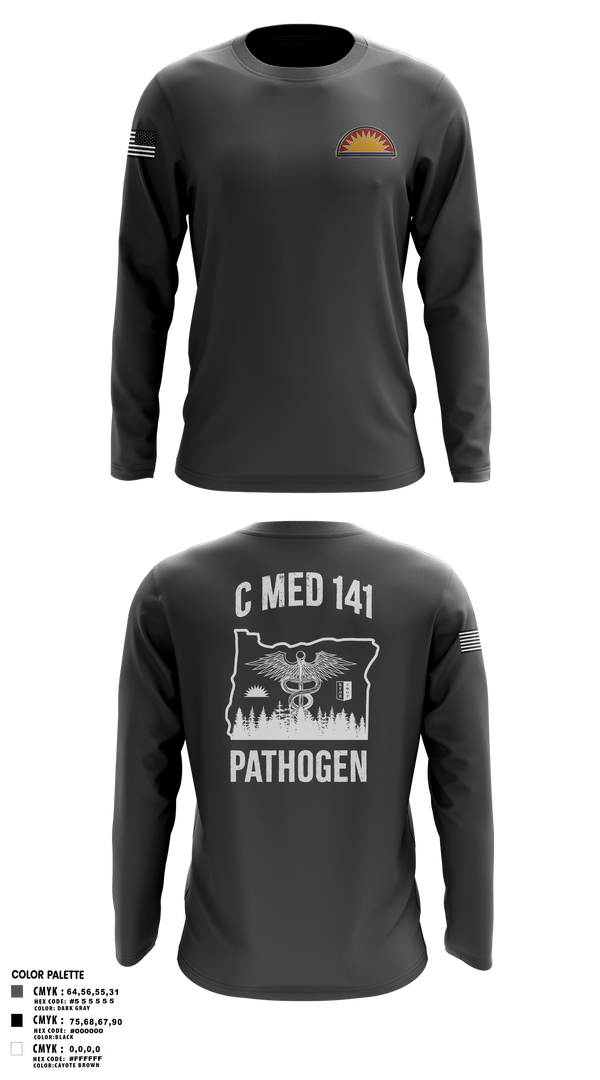 Long Sleeve Performance Shirt, C Med, National Guard, Teamtime, Team time, sublimation, custom sports apparel, team uniforms, spirit wear, spiritwear, sports uniforms, custom shirts, team store, custom team store, fundraiser sports, apparel fundraiser