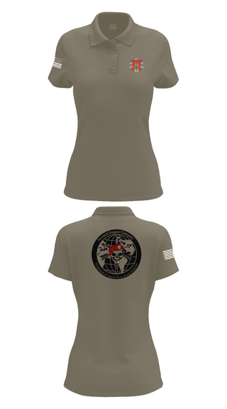 Womens Short Sleeve Performance Polo, FSC 1-1SFG, Army, Teamtime, Team time, sublimation, custom sports apparel, team uniforms, spirit wear, spiritwear, sports uniforms, custom shirts, team store, custom team store, fundraiser sports, apparel fundraiser