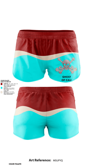 Womens Shorts, Ghost Of Cali, , Teamtime, Team time, sublimation, custom sports apparel, team uniforms, spirit wear, spiritwear, sports uniforms, custom shirts, team store, custom team store, fundraiser sports, apparel fundraiser