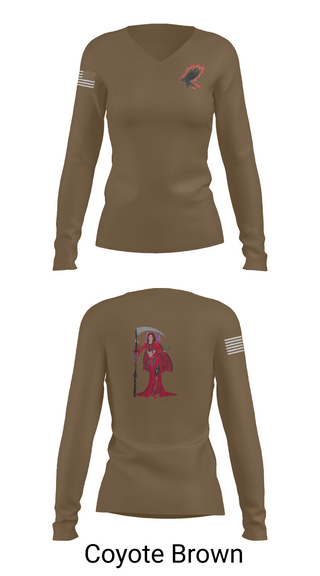 Womens Long Sleeve Vneck Shirt, A Co. 152 BEB, Army, Teamtime, Team time, sublimation, custom sports apparel, team uniforms, spirit wear, spiritwear, sports uniforms, custom shirts, team store, custom team store, fundraiser sports, apparel fundraiser