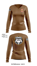 MSB DrumLine 23-24 71282307 Women's Long Sleeve V-neck Shirt -1 2