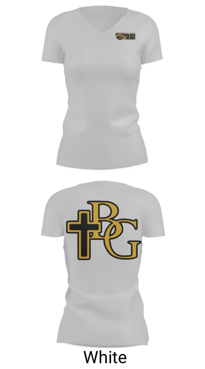 Bishop Garrigan Catholic Junior High School Track 2233966 Women's Short Sleeve V-neck Shirt - 7