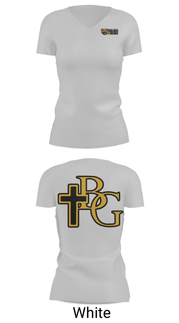 Women's Short Sleeve Vneck Shirt, Bishop Garrigan Catholic Junior High School Track, Track & Field, Teamtime, Team time, sublimation, custom sports apparel, team uniforms, spirit wear, spiritwear, sports uniforms, custom shirts, team store, custom team store, fundraiser sports, apparel fundraiser