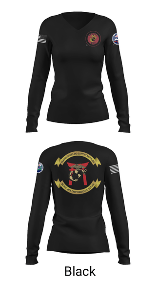 Women's Long Sleeve Vneck Shirt, MCIPAC, Marines, Teamtime, Team time, sublimation, custom sports apparel, team uniforms, spirit wear, spiritwear, sports uniforms, custom shirts, team store, custom team store, fundraiser sports, apparel fundraiser