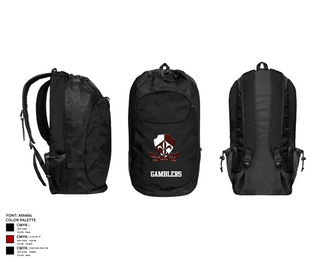 Gear Bag, Gamblers, Army, Teamtime, Team time, sublimation, custom sports apparel, team uniforms, spirit wear, spiritwear, sports uniforms, custom shirts, team store, custom team store, fundraiser sports, apparel fundraiser