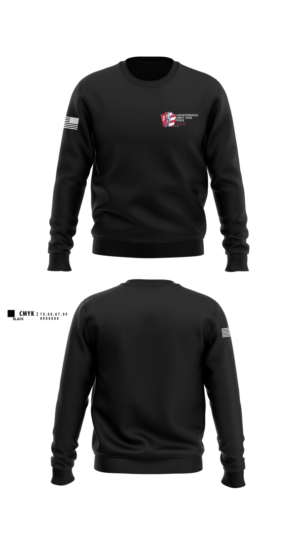Crew Neck Sweatshirt, Counterdrug Joint Task Force, Army, Teamtime, Team time, sublimation, custom sports apparel, team uniforms, spirit wear, spiritwear, sports uniforms, custom shirts, team store, custom team store, fundraiser sports, apparel fundraiser
