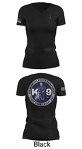 Los Alamitos Police K9 92789810 Women's Short Sleeve V-neck Shirt - 27